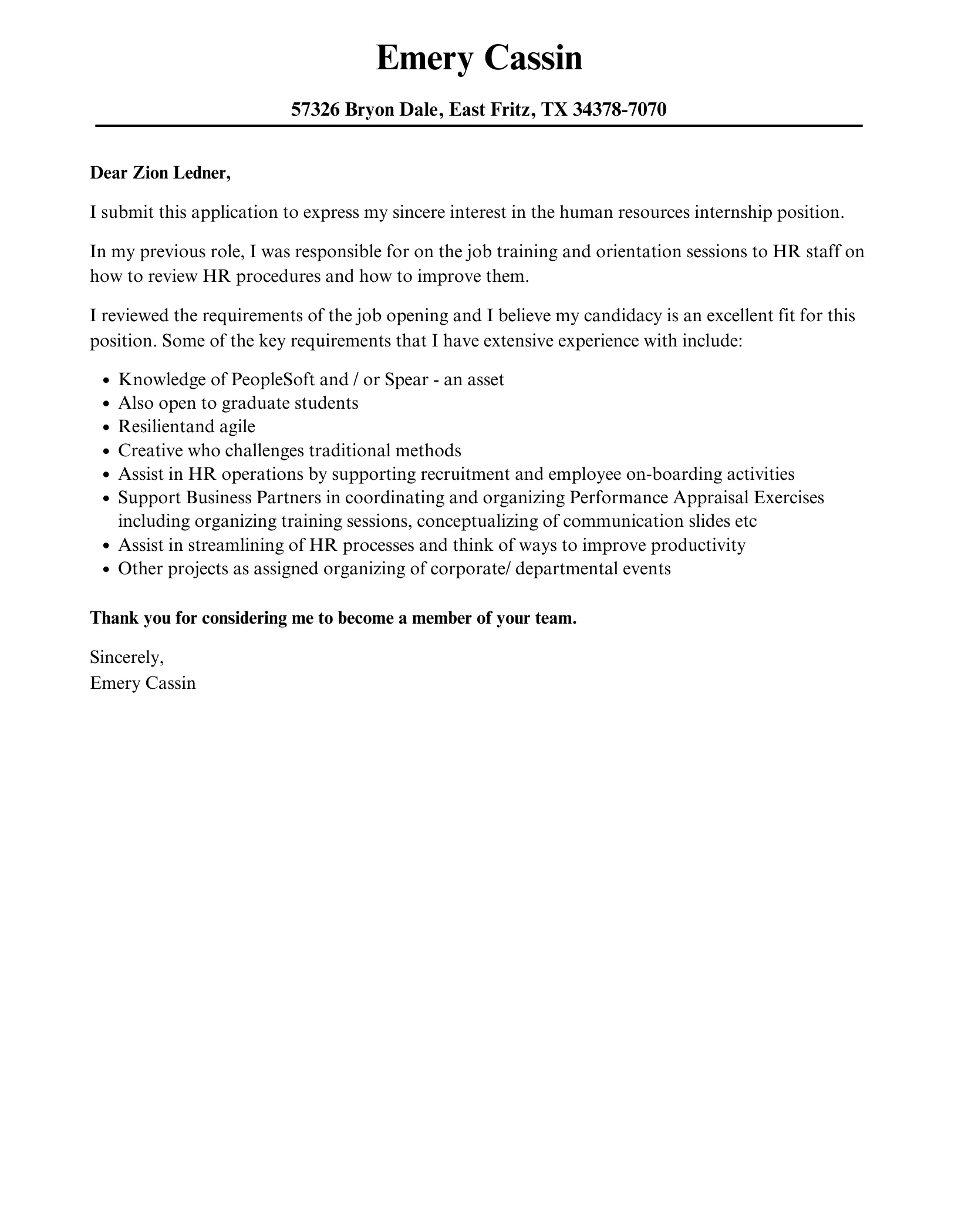 41975 hr internship research