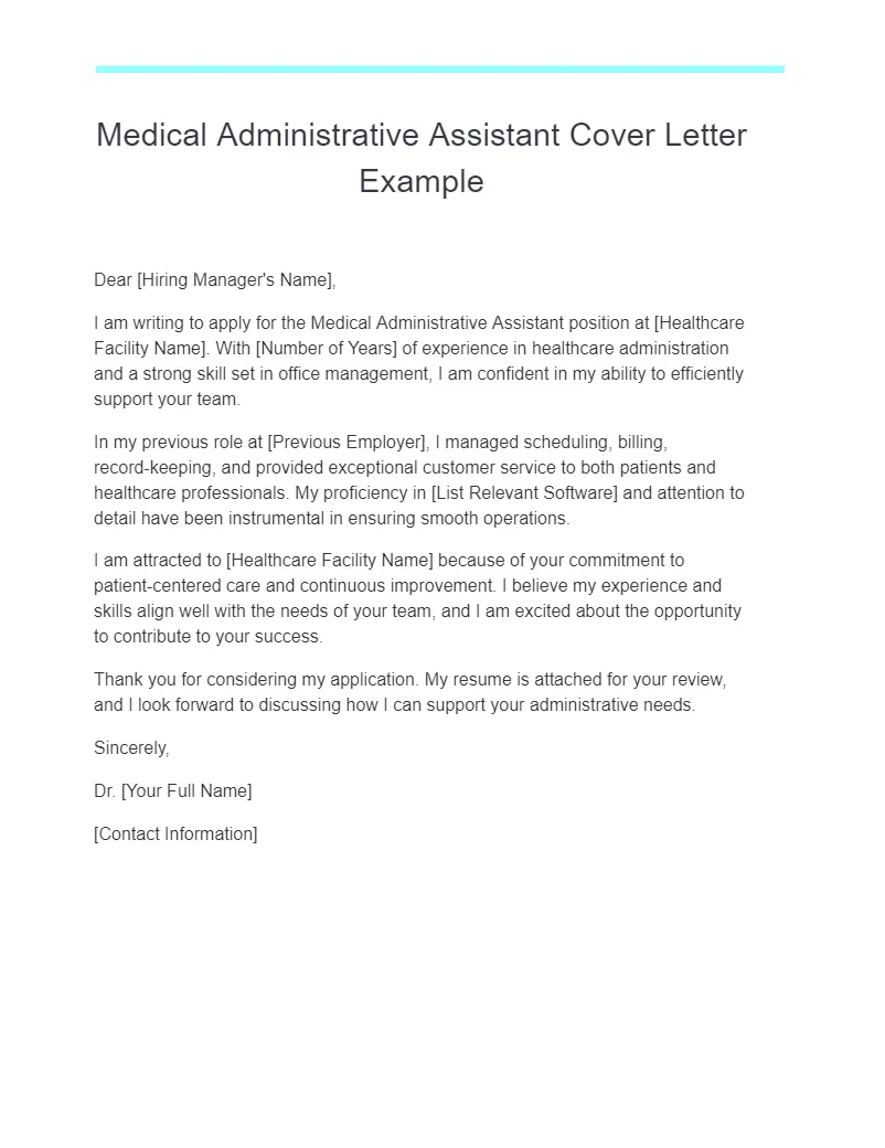 41990 medical assistant cover letter example