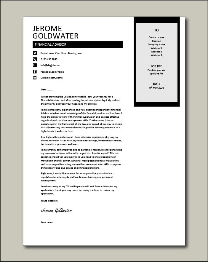 41996 achievements cover letter