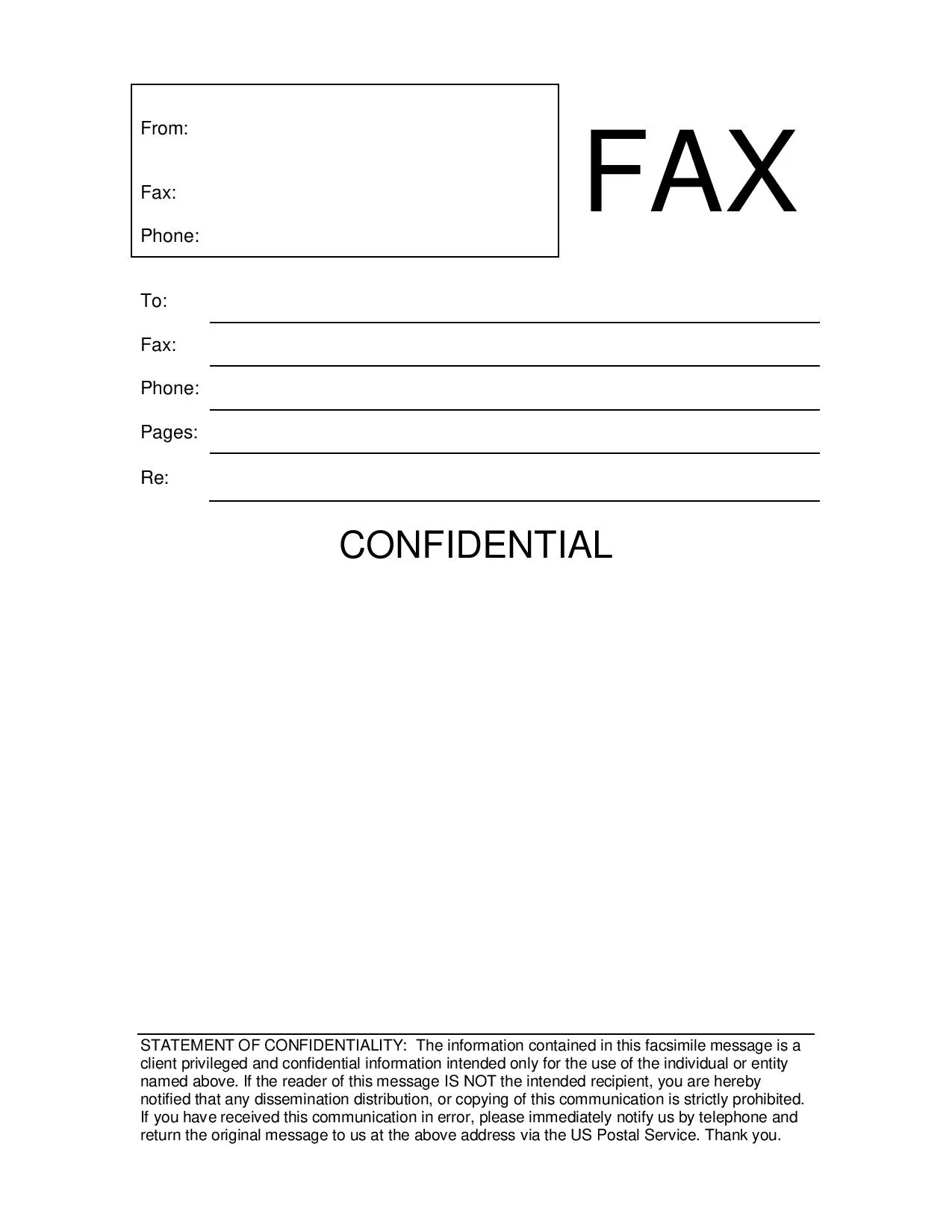 41998 fax cover letter template