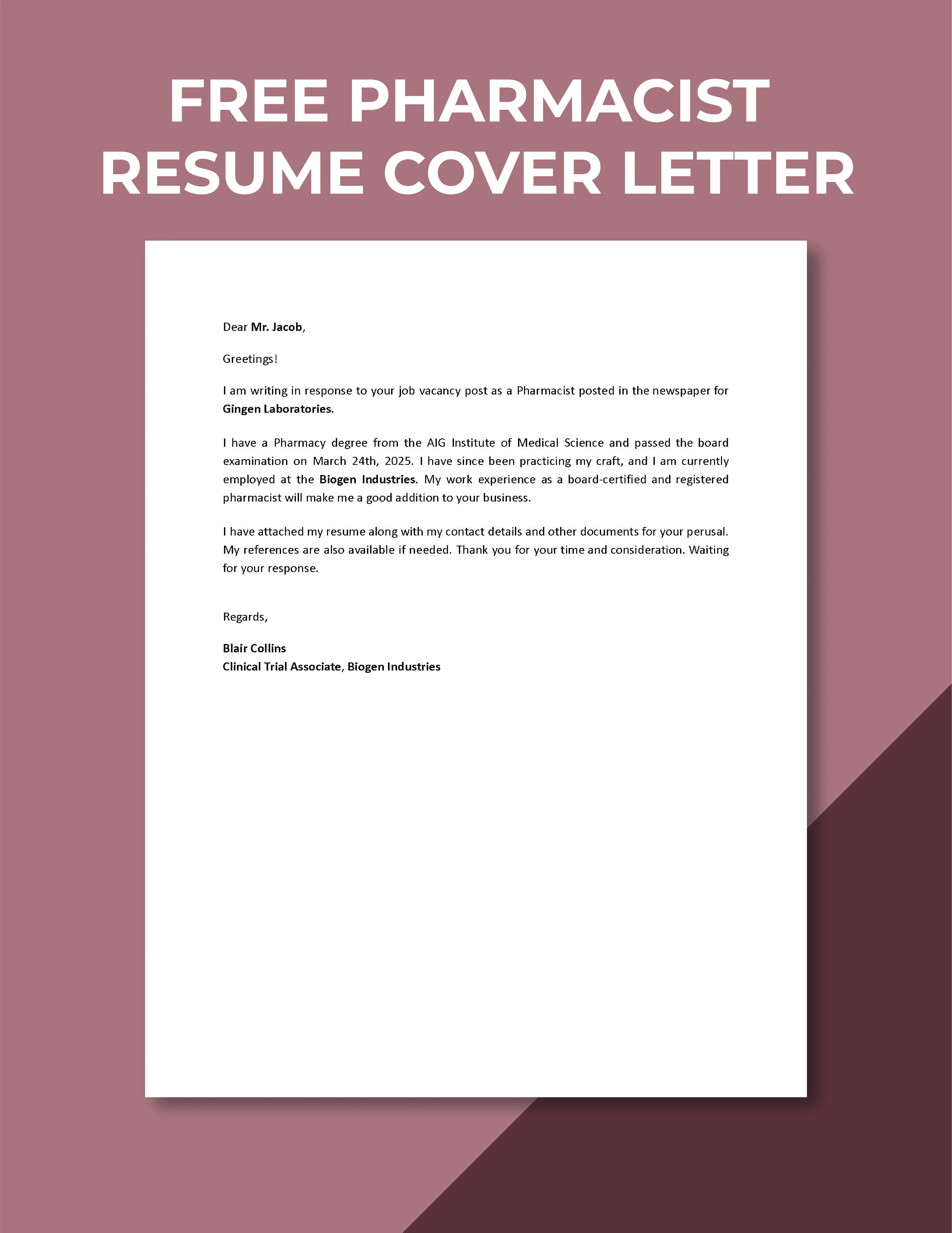 42005 pharmacist resume