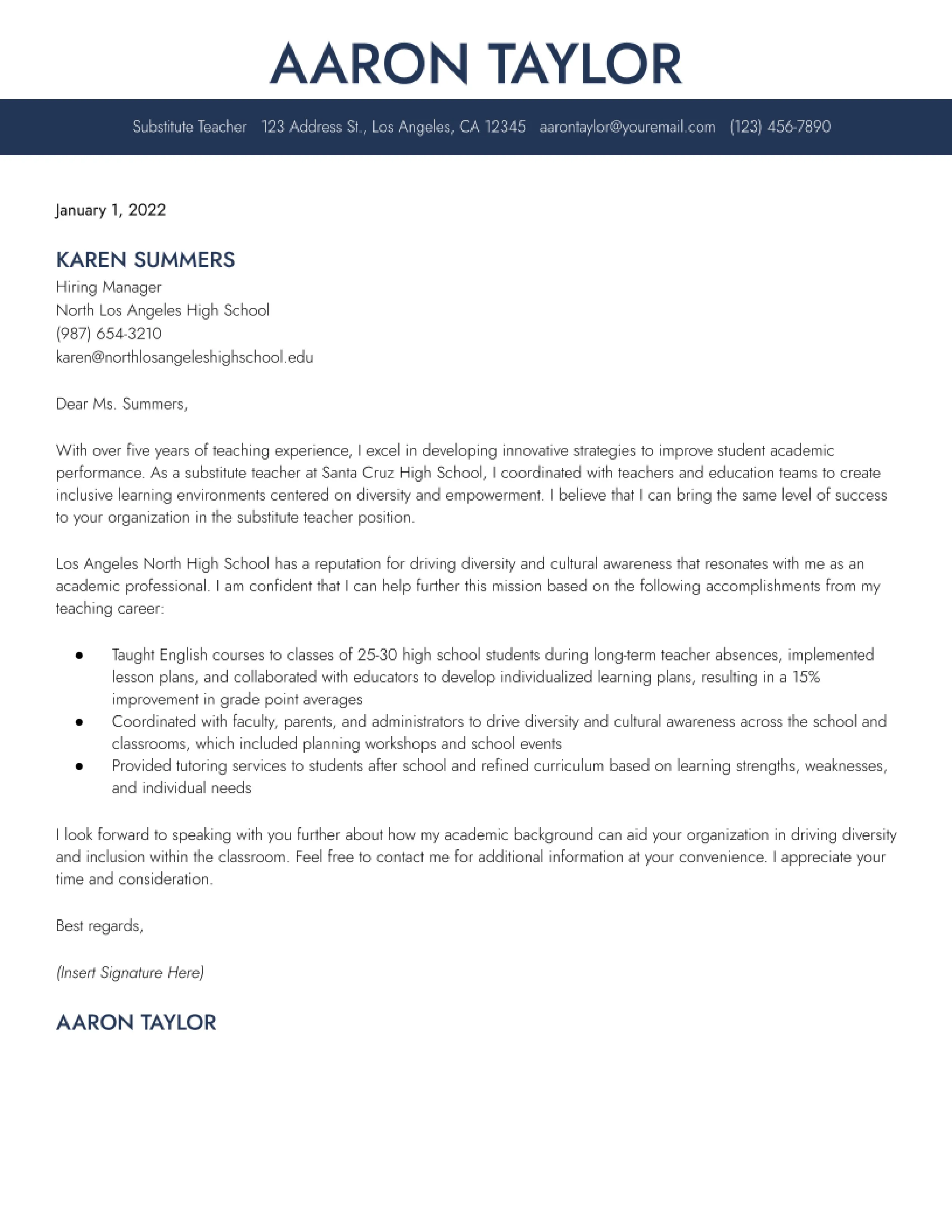 42028 substitute teacher communication