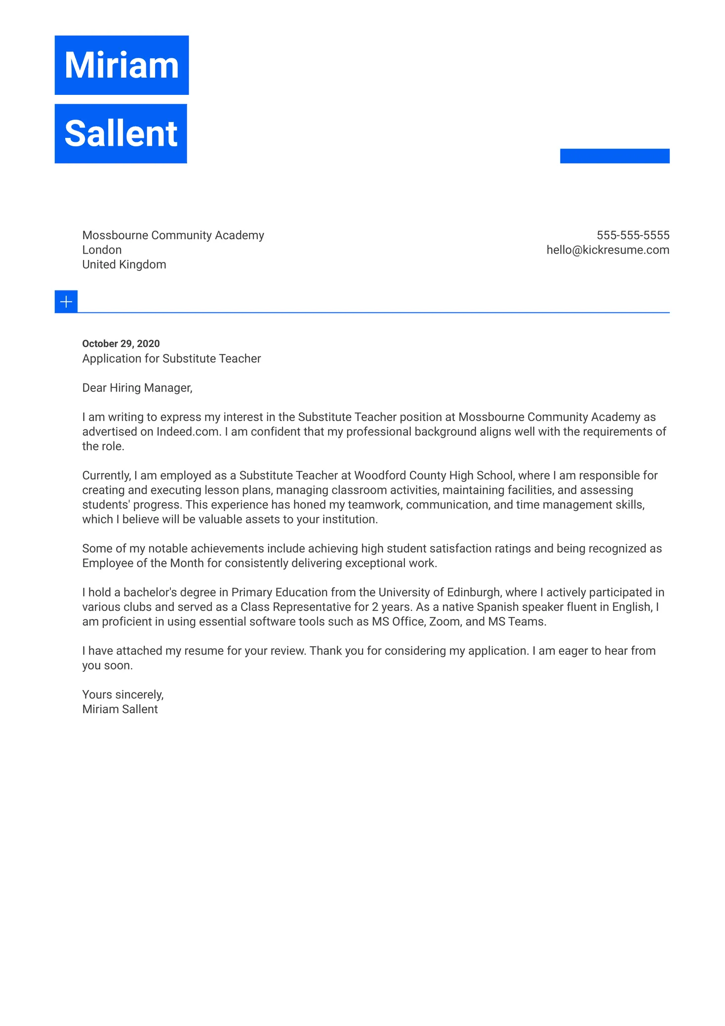 42028 substitute teacher resume