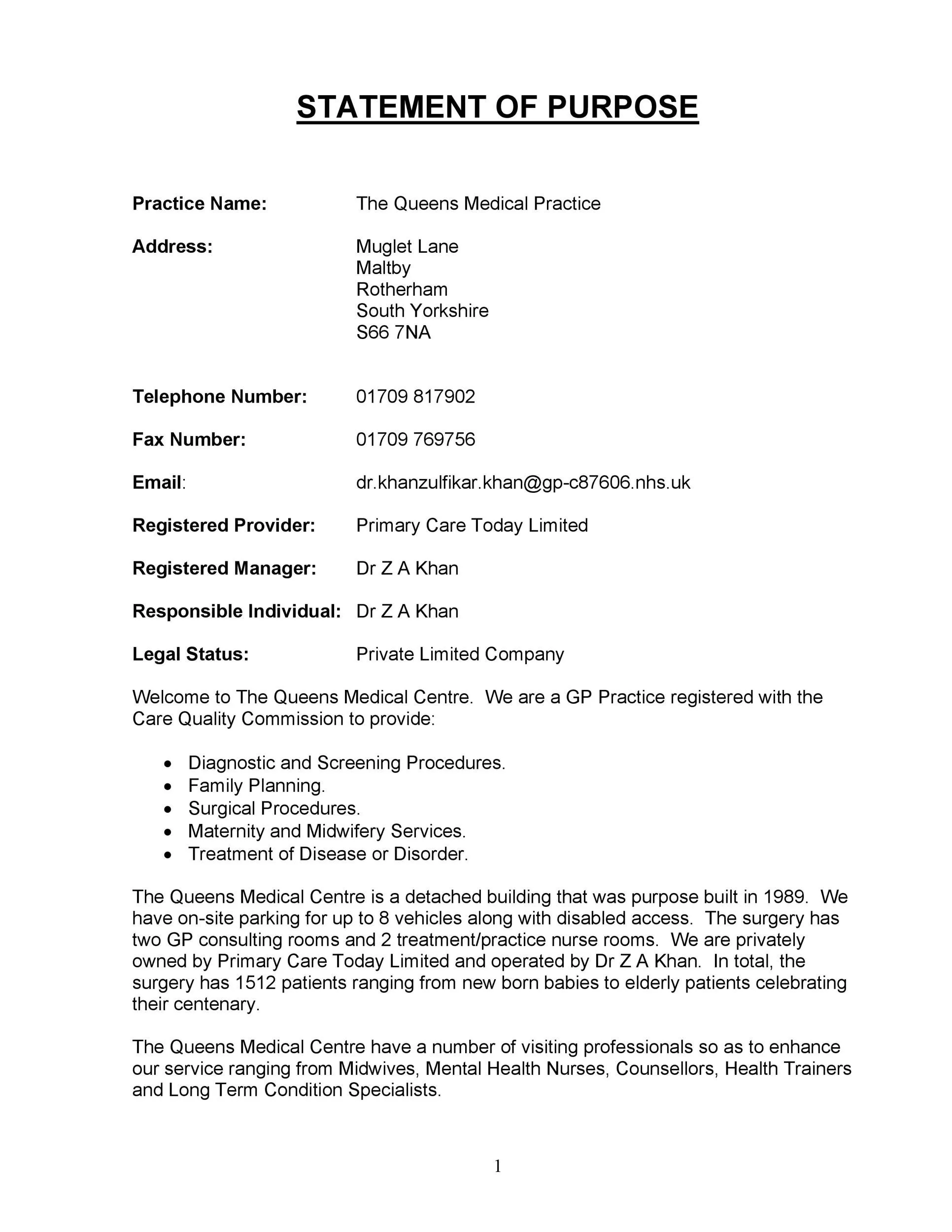 42030 personal background sop