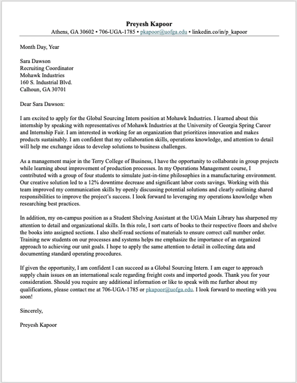 42042 cover letter writing