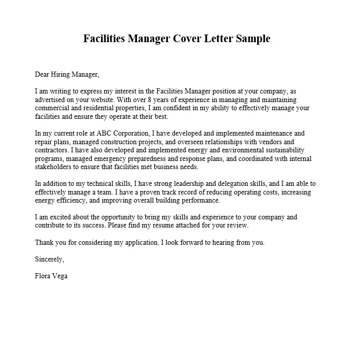 42045 facilities manager call to action