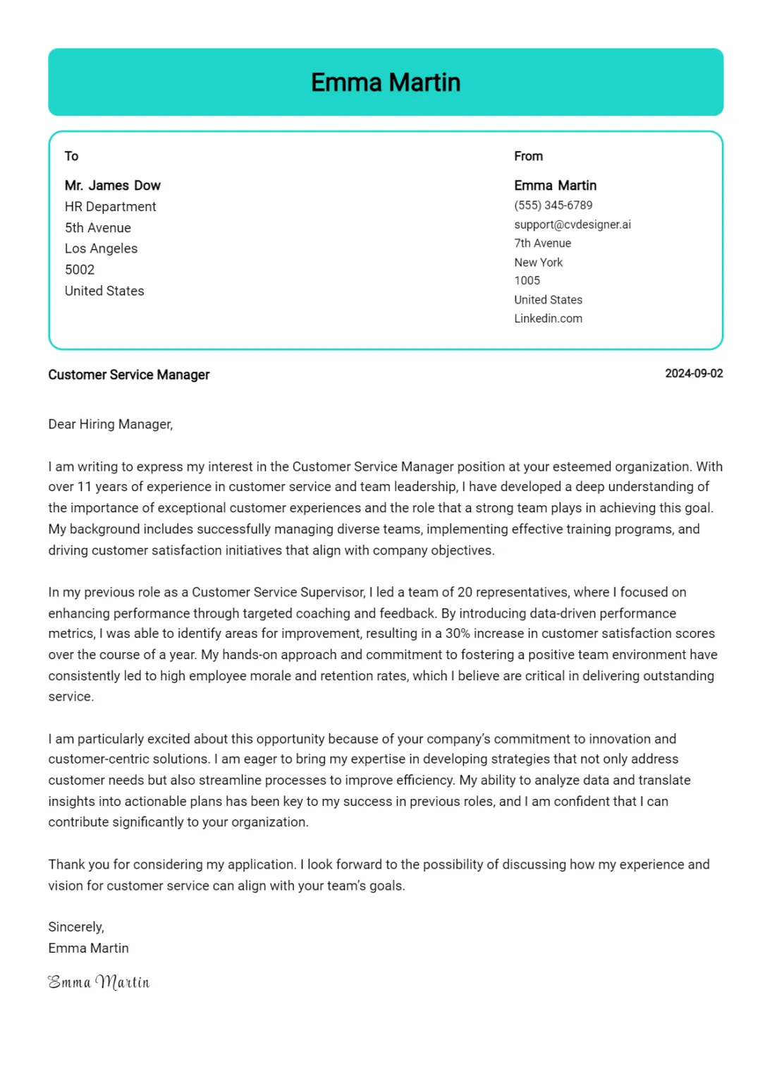 42046 cover letter format