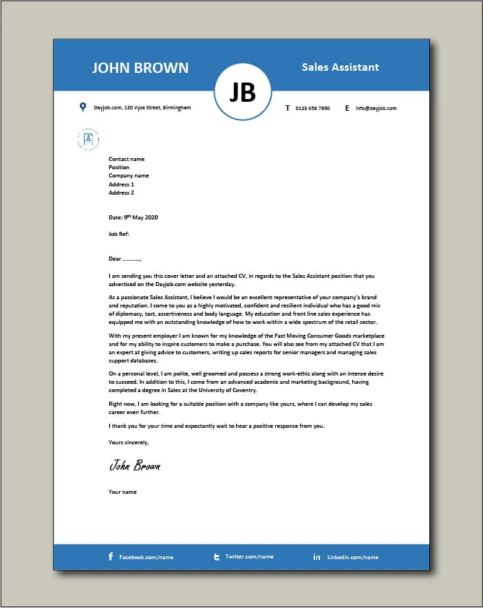 42047 sales assistant interview