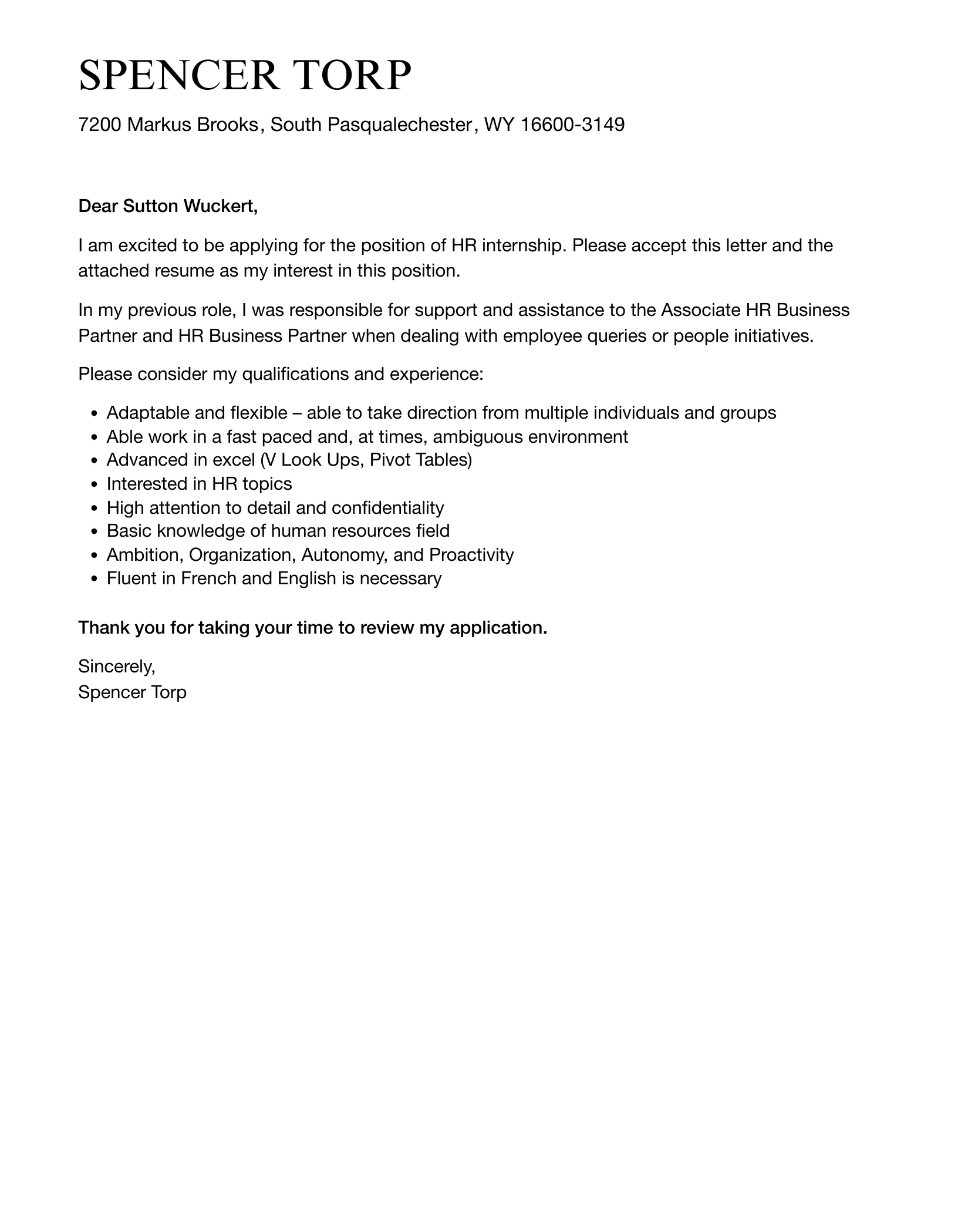 42051 hr internship enthusiasm