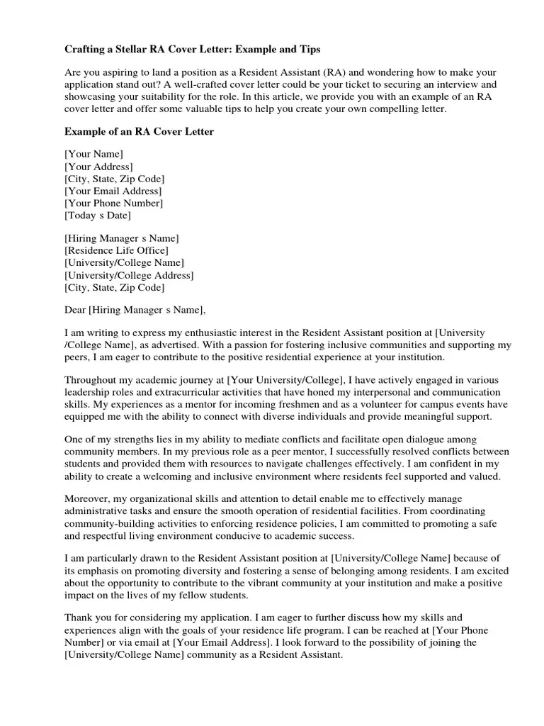 42059 ra cover letter writing