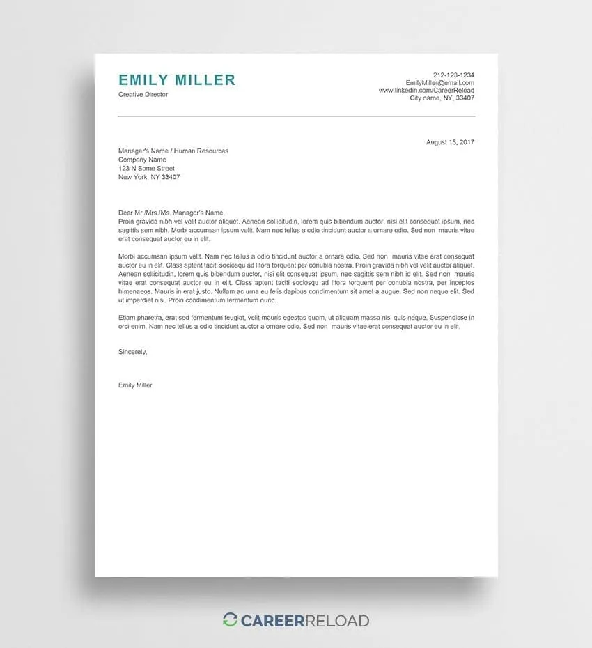 42060 creative cover letter