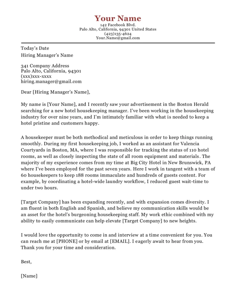 42061 cover letter formatting