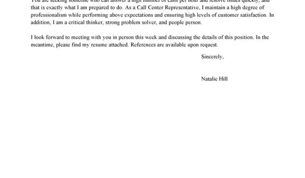 42062 customer service cover letter writing