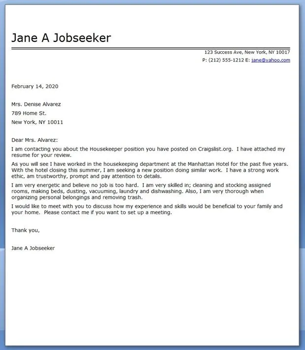 42070 formatting cover letter