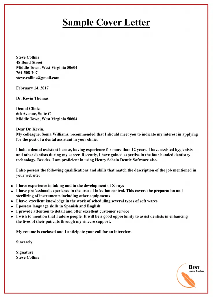 42077 cover letter formatting