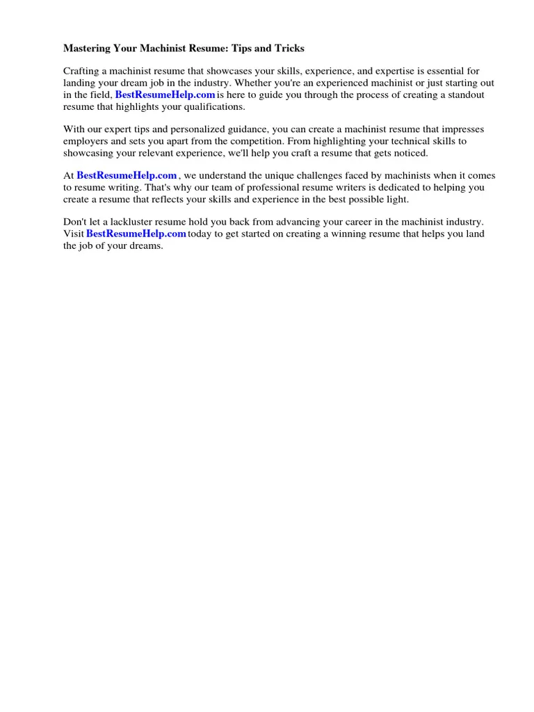 42085 machinist cover letter header