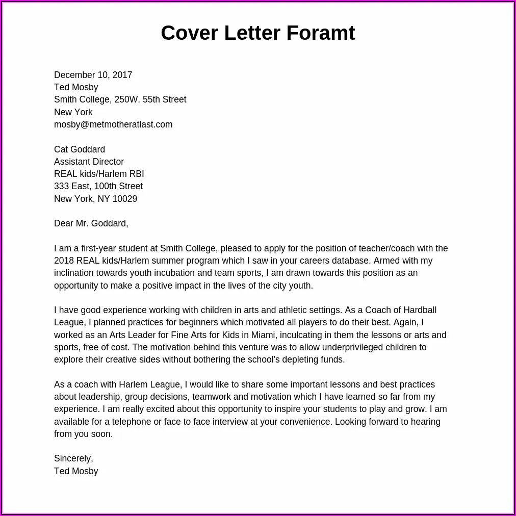 42097 cover letter formatting