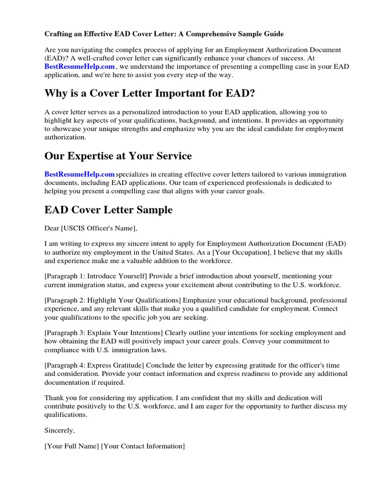 42098 ead cover letter guide