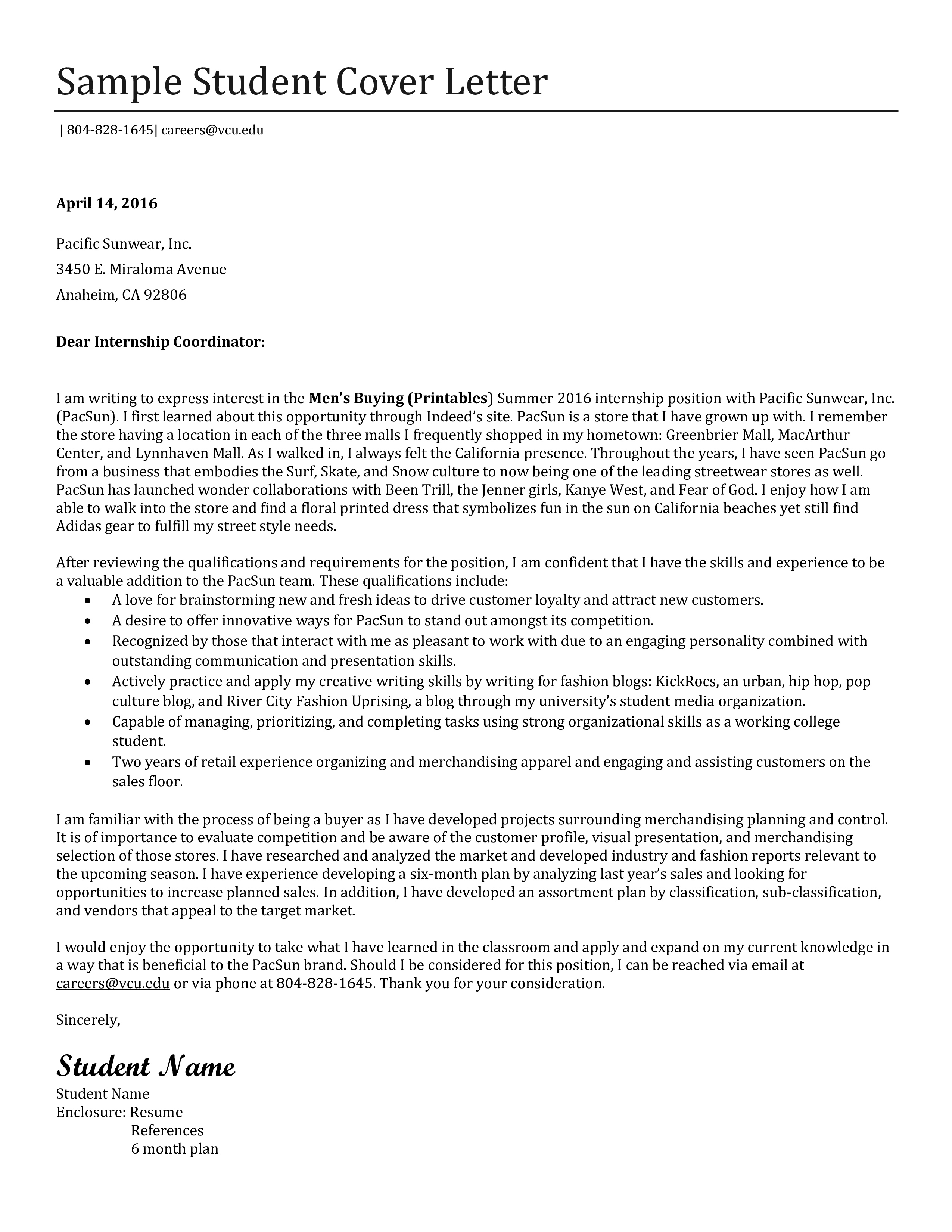 42101 marketing internship skills