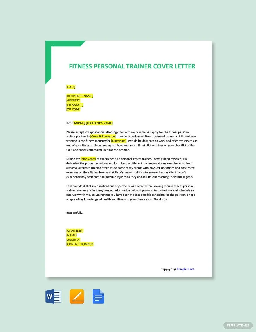 42103 personal trainer cover letter image 2