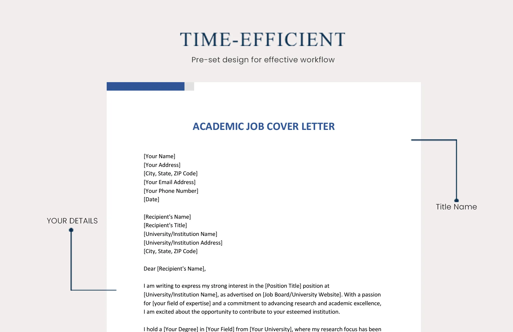 42107 academic cover letter components
