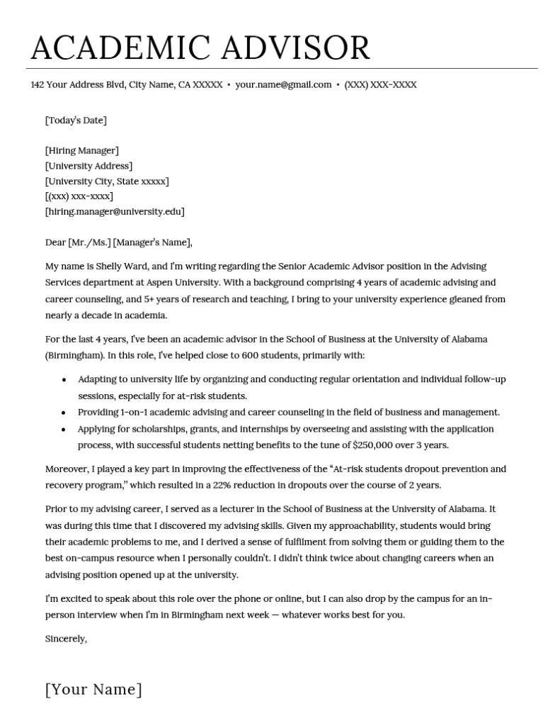 42107 teaching position cover letter