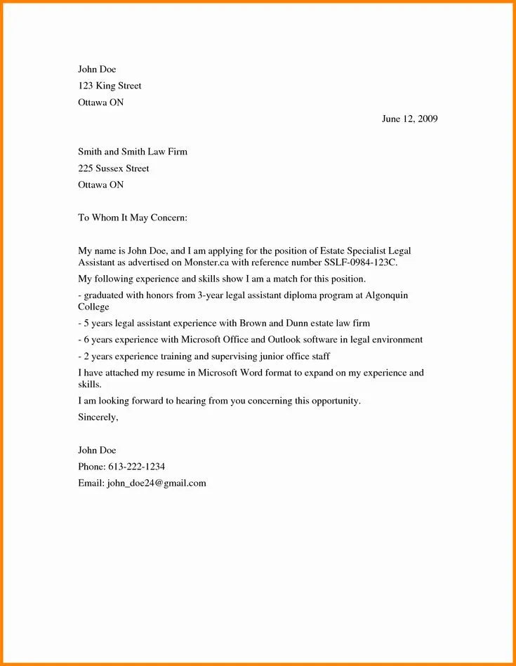 42137 cover letter formatting