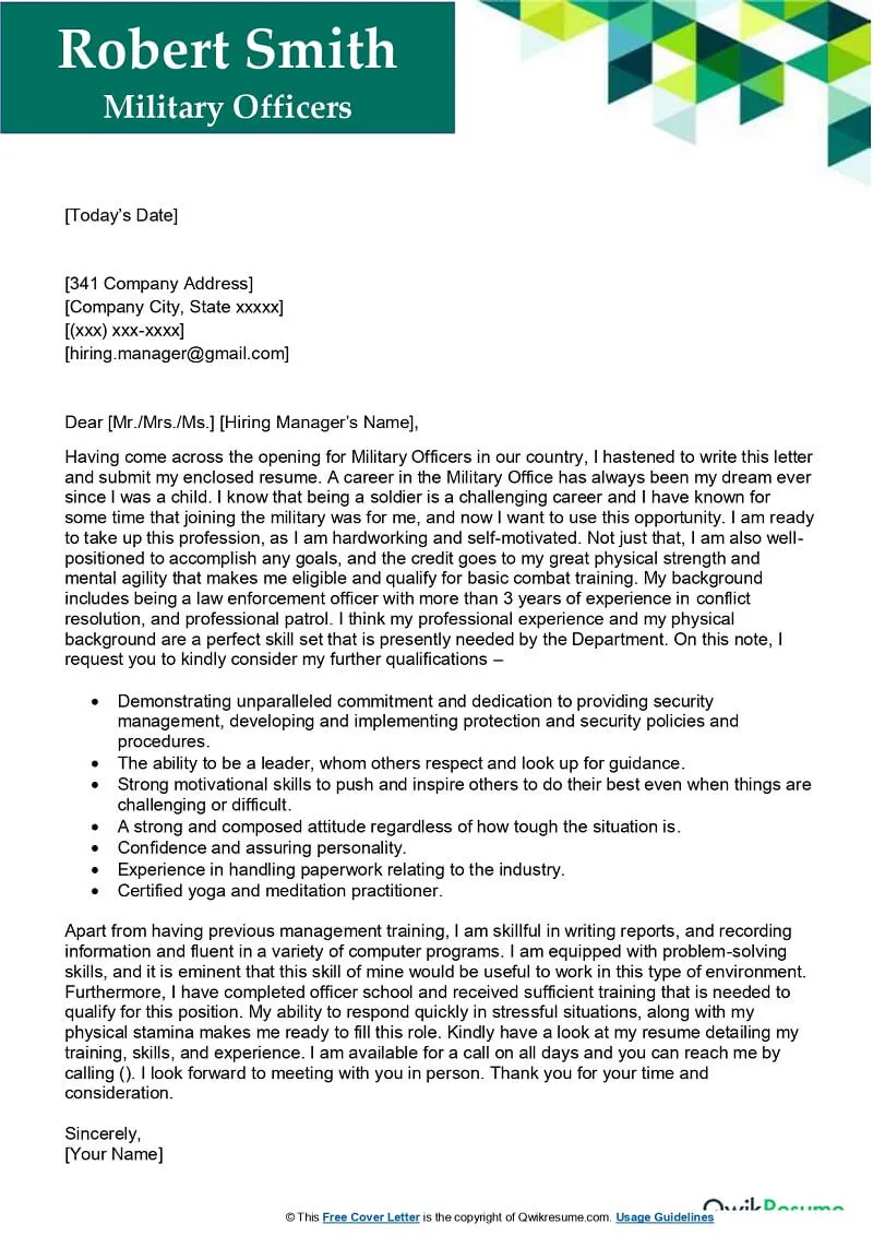 42138 military cover letter formatting