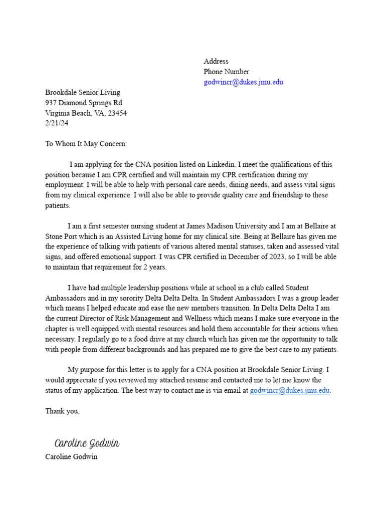 42152 healthcare cover letter writing