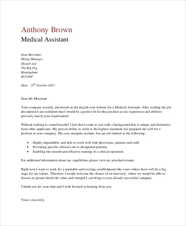 42166 medical assistant formatting