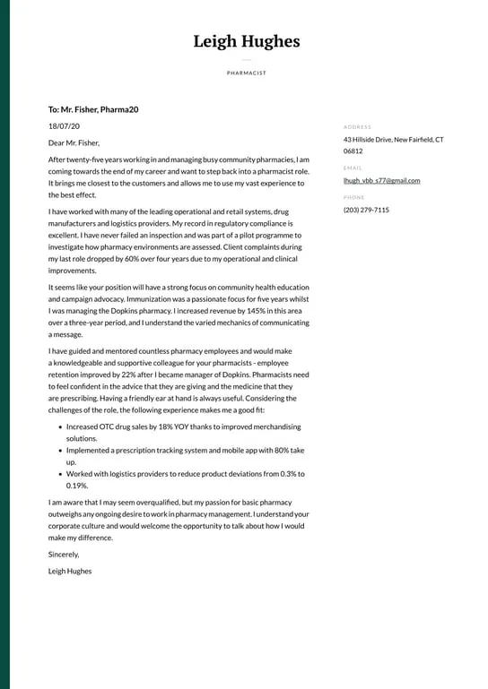 42169 pharmacist resume examples