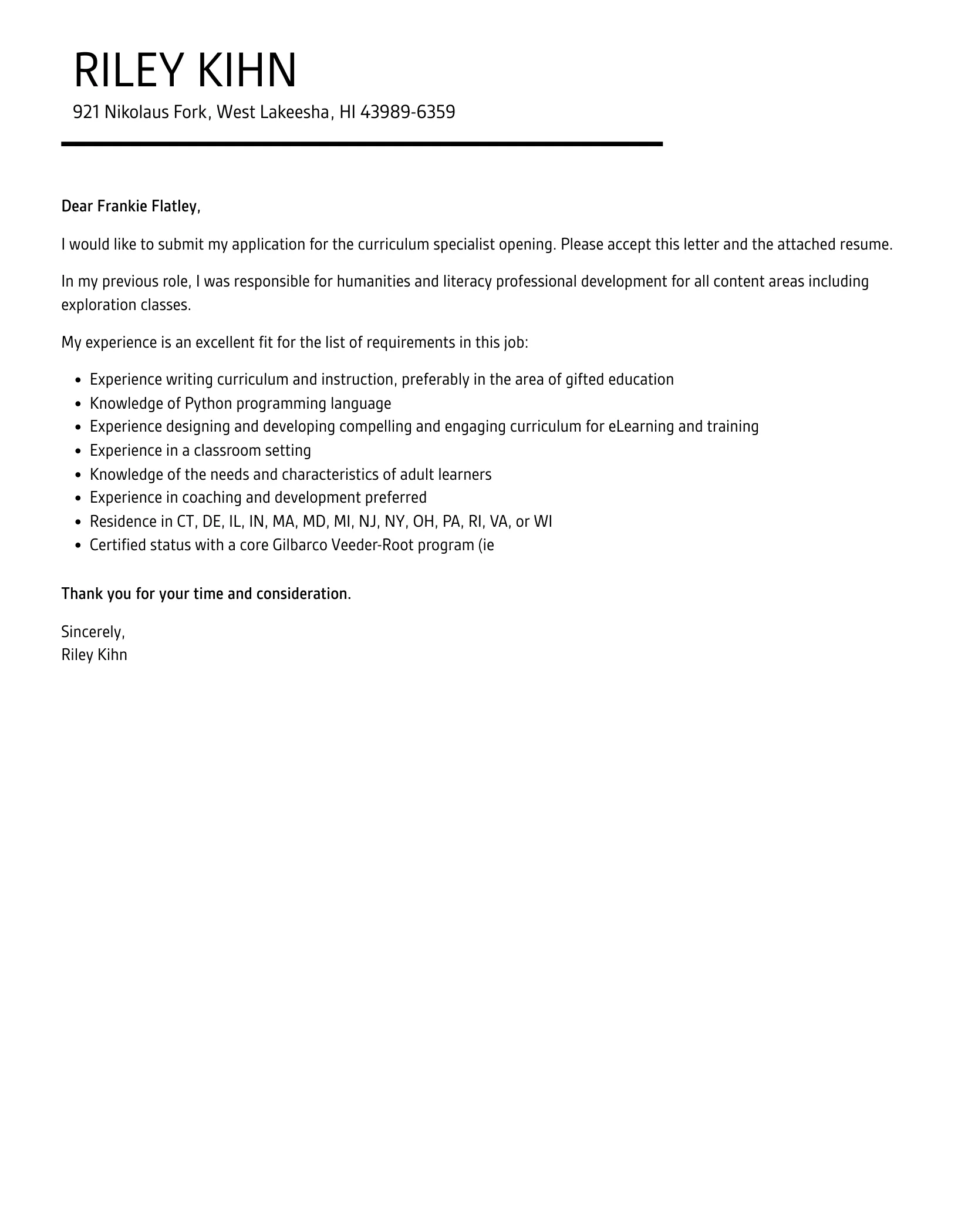 42170 educational standards knowledge