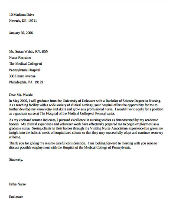 42176 nursing student cover letter job application