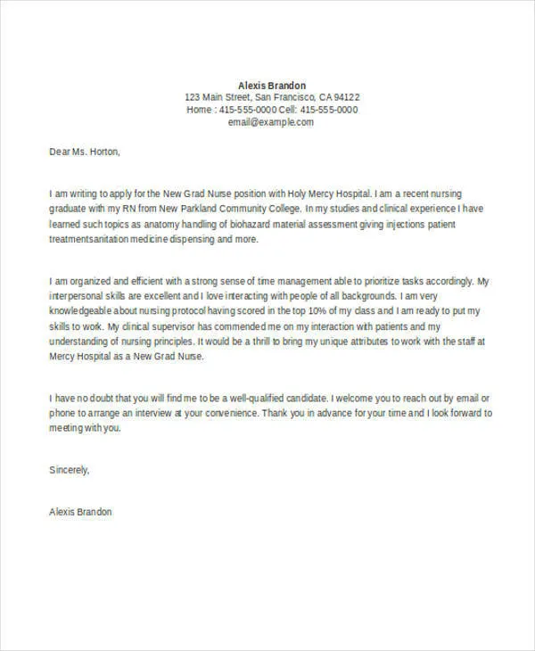 42176 nursing student cover letter leadership