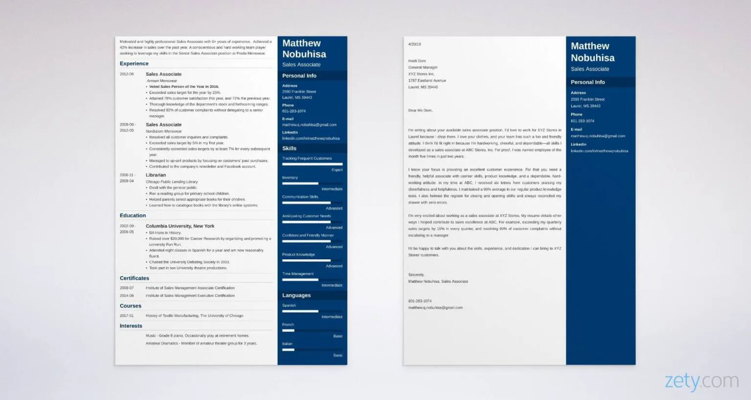 42180 sales associate template