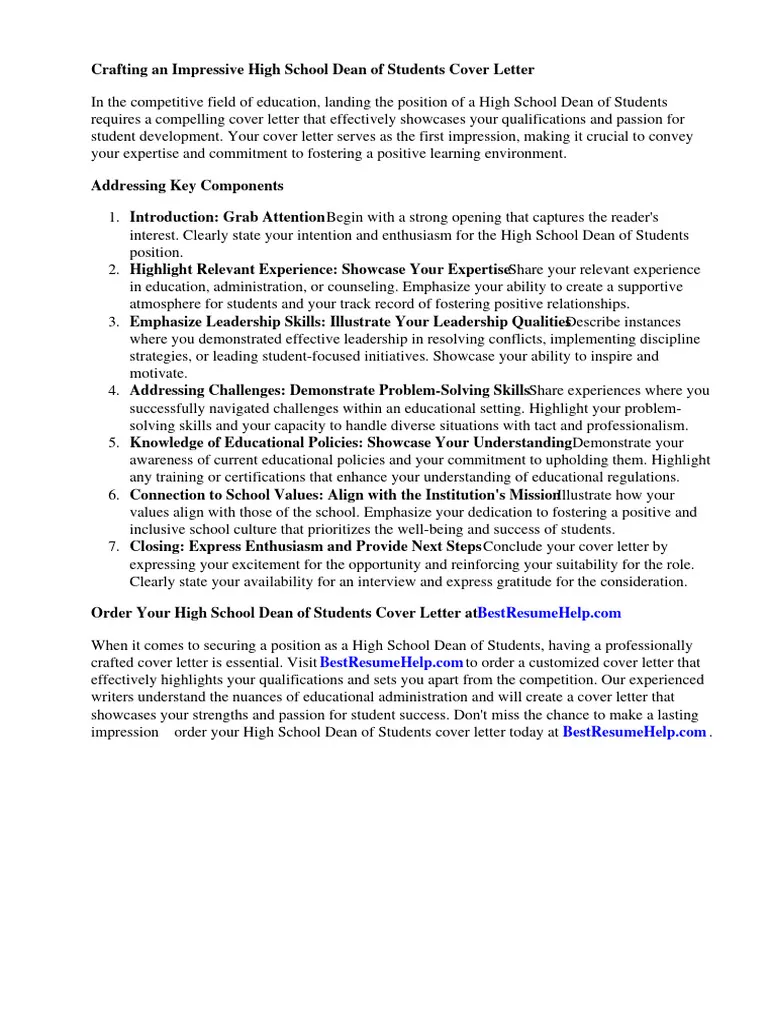 42188 cover letter dean students