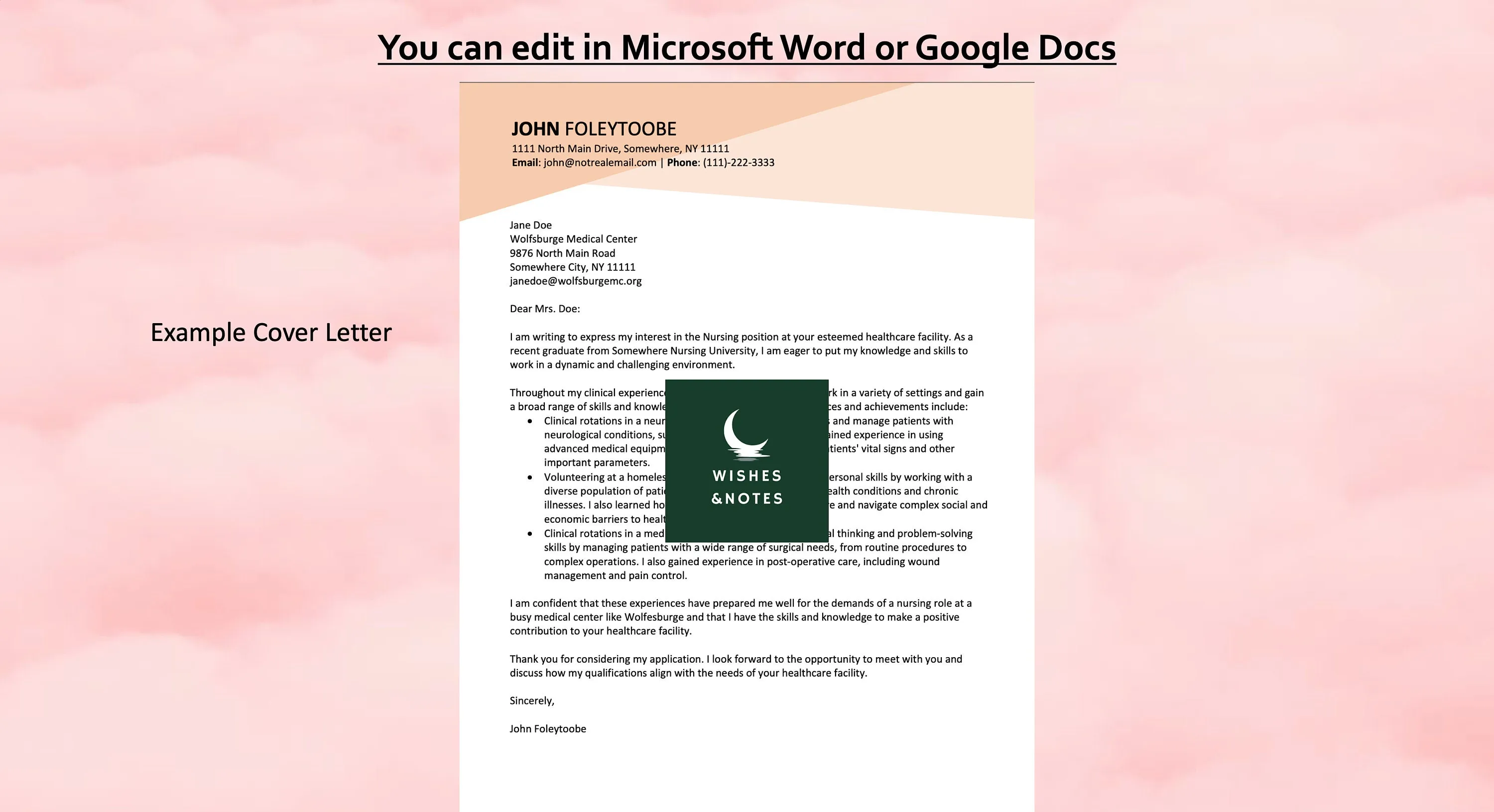 42196 tailoring cover letter