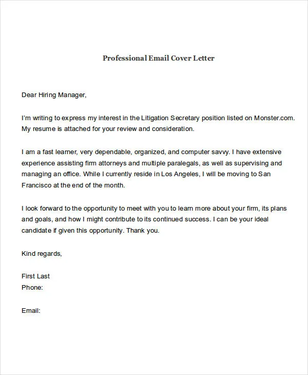 42197 email attachment cover letter