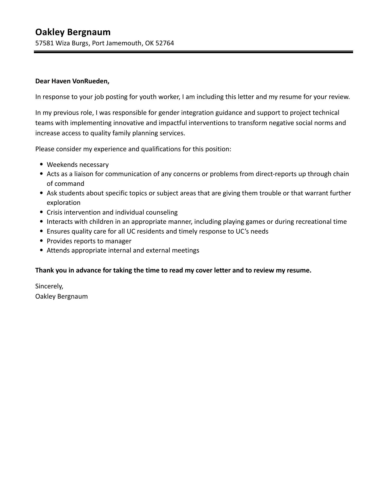 42198 youth cover letter closing