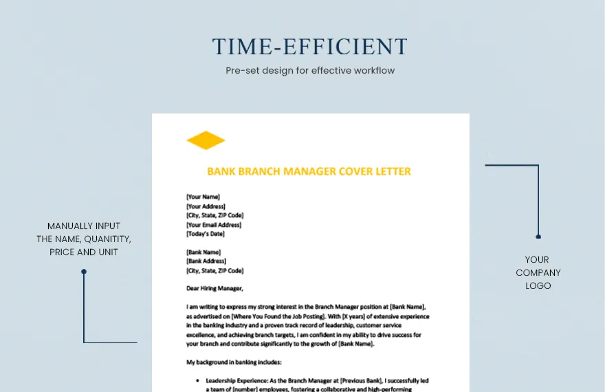 42204 branch manager cover letter