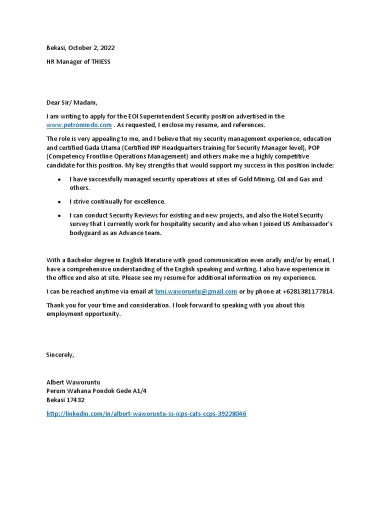 42205 cover letter structure