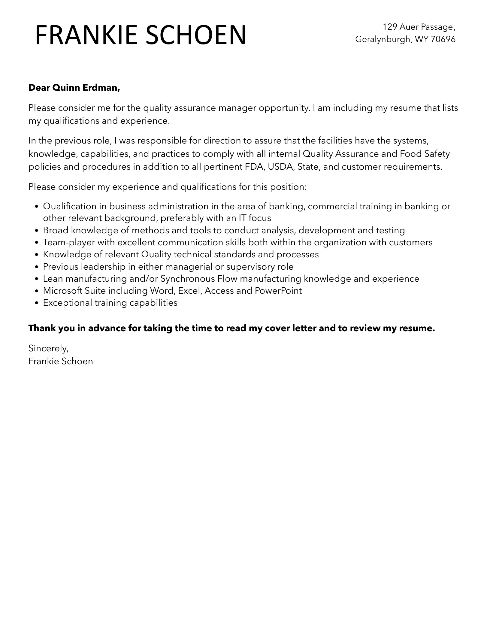 42208 formatting cover letter