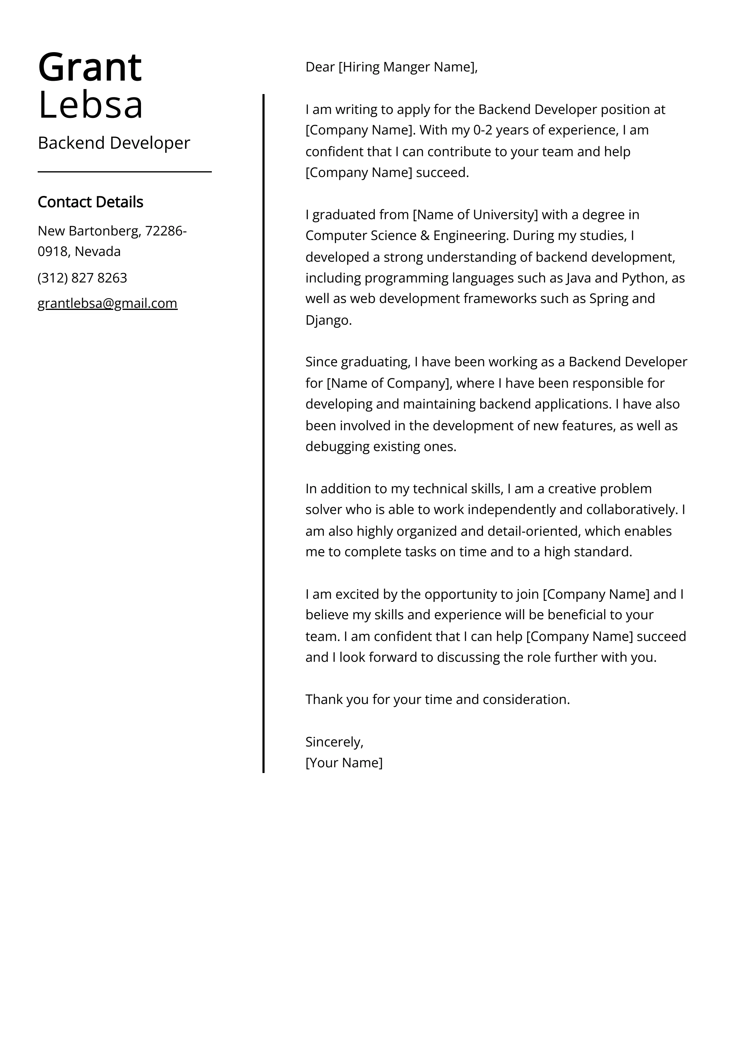 42214 cover letter formatting