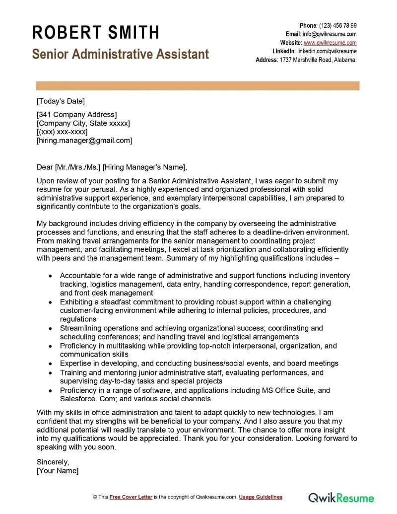 42233 personalizing cover letter