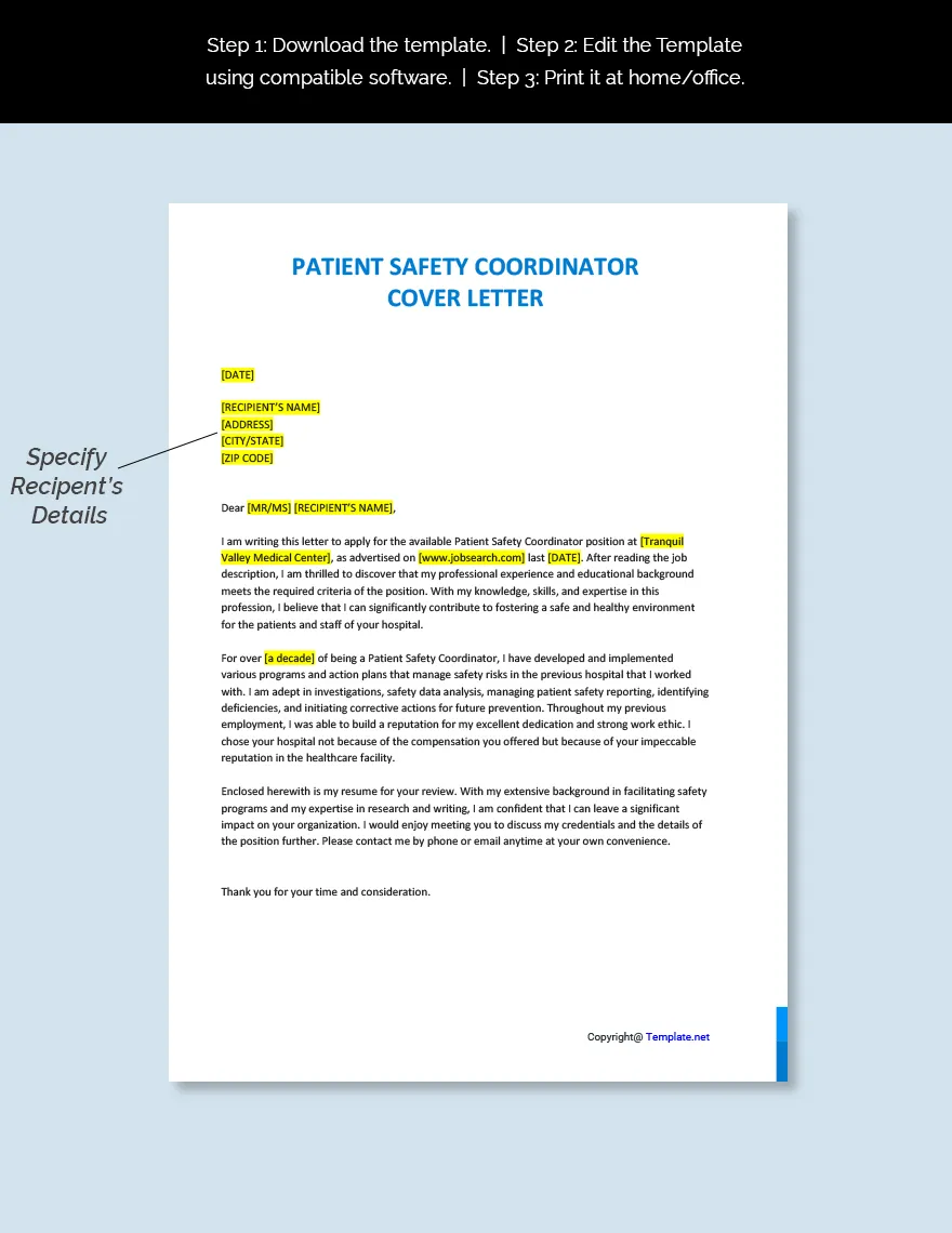 42237 safety coordinator cover letter writing