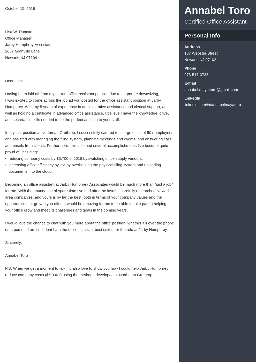 42238 cover letter header