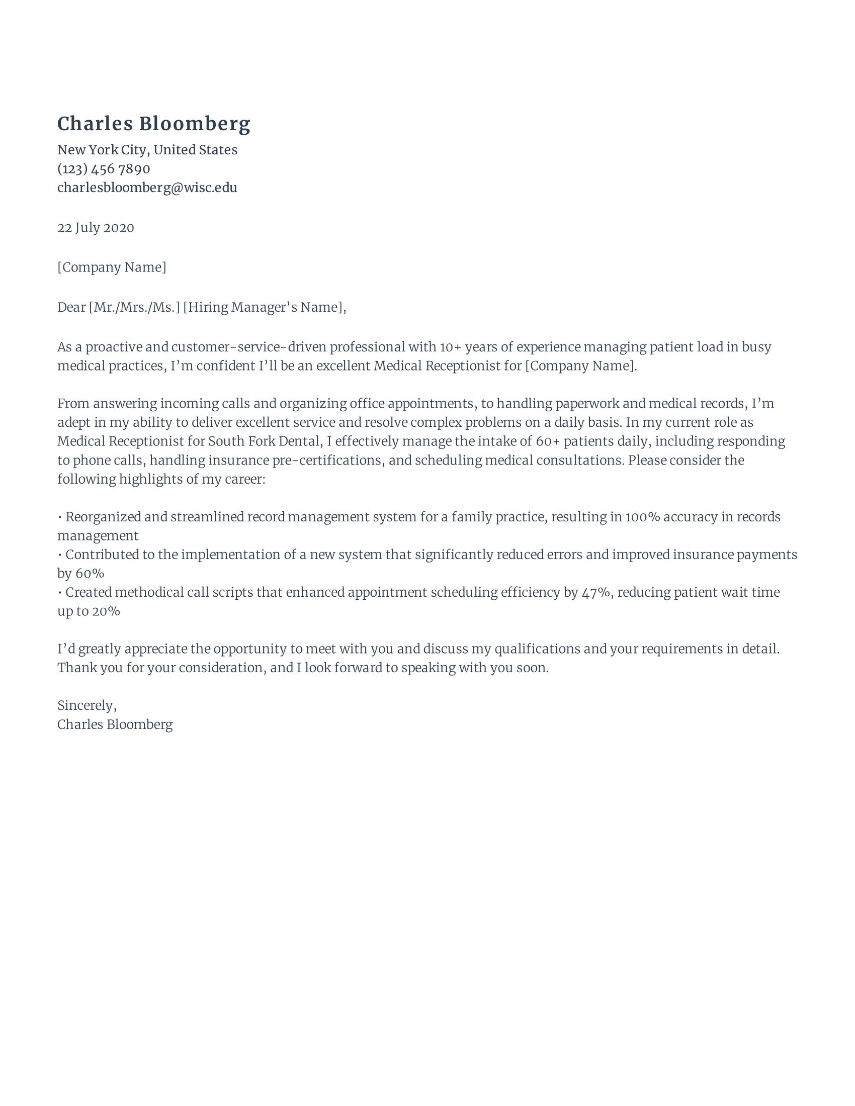 42252 medical receptionist skills